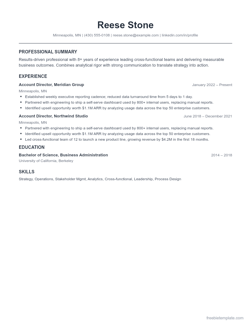ATS-Friendly Pro Resume
