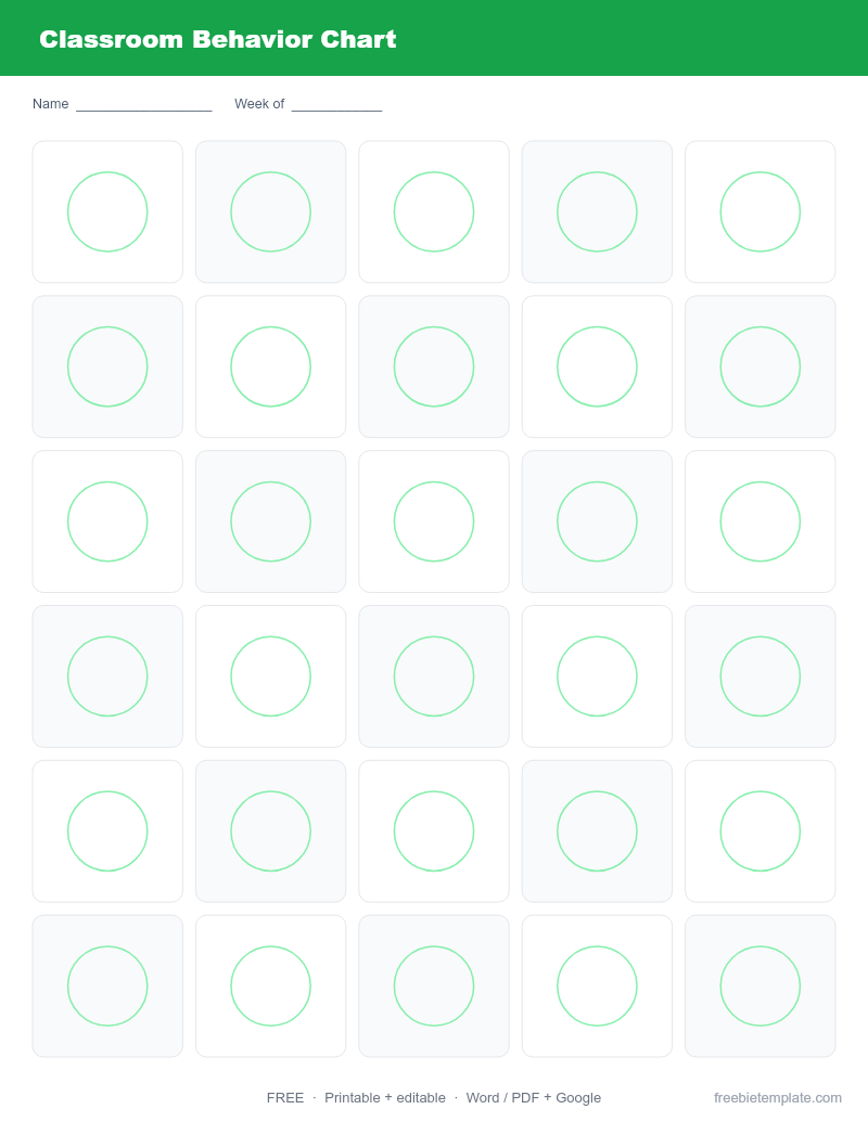 Classroom Behavior Chart preview