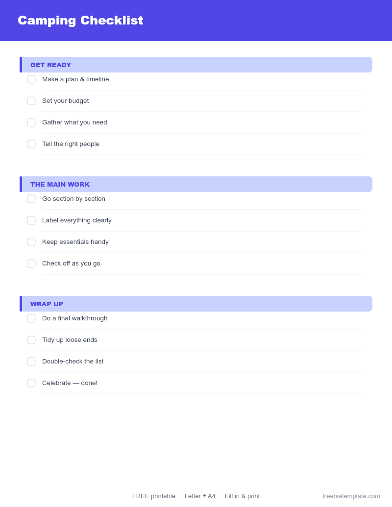 Camping Checklist preview