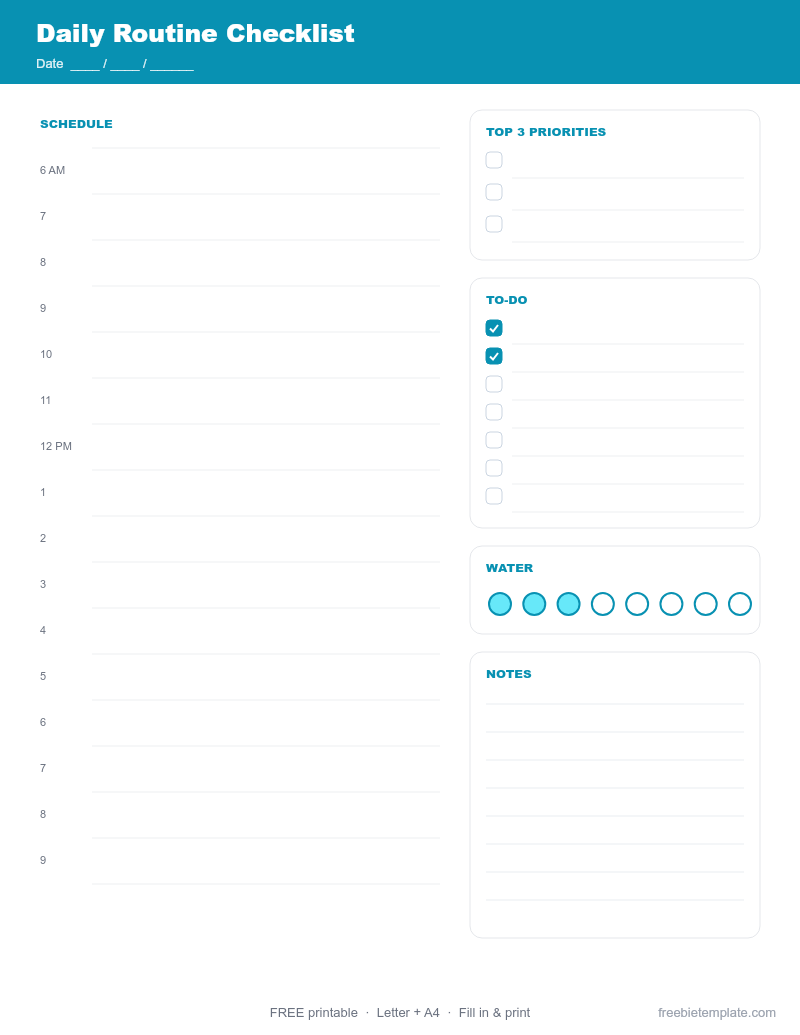 Daily Routine Checklist preview