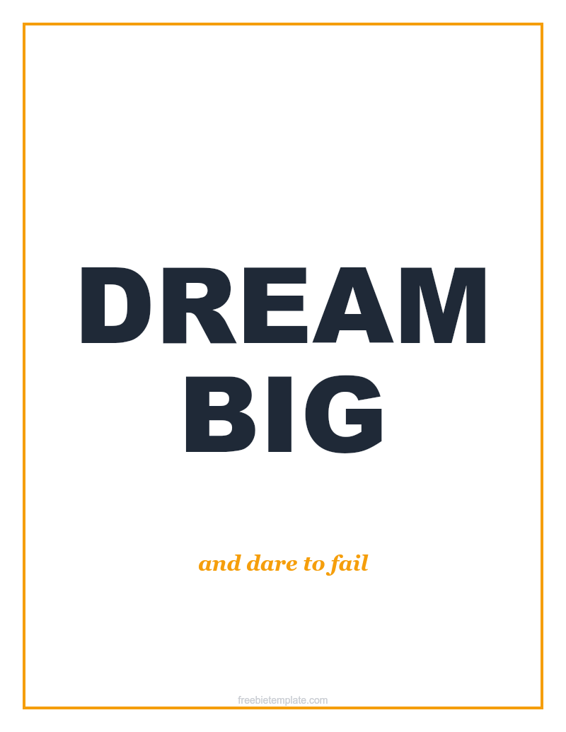 Dream Big — Printable Wall Art