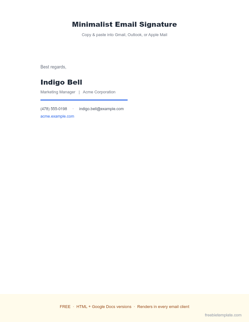 Minimalist Email Signature