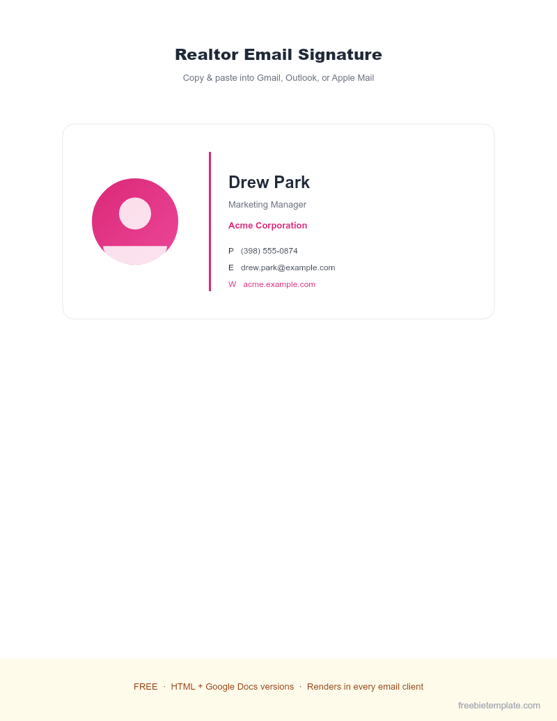 Realtor Email Signature preview