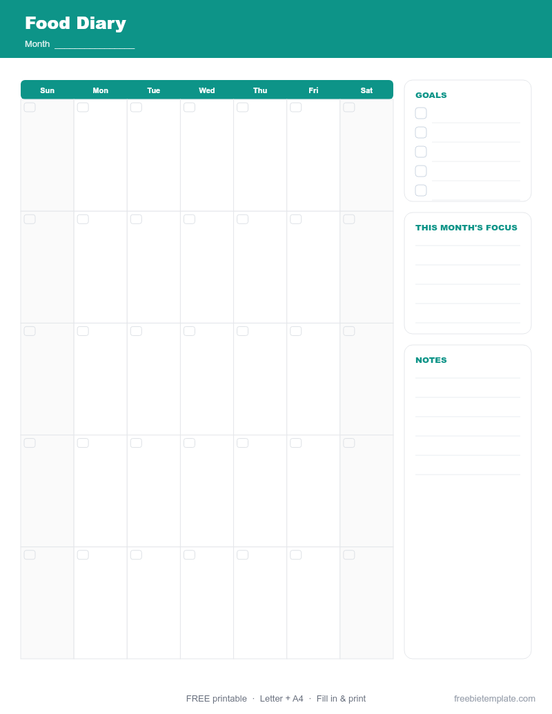 Food Diary preview