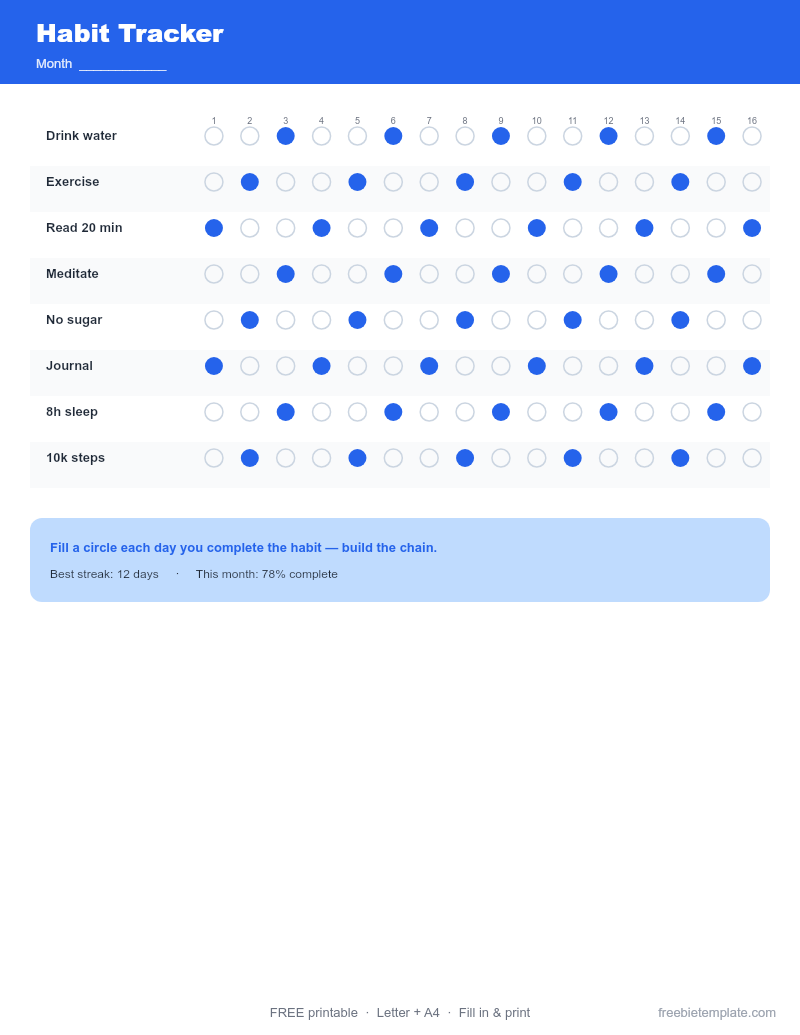 Habit Tracker preview