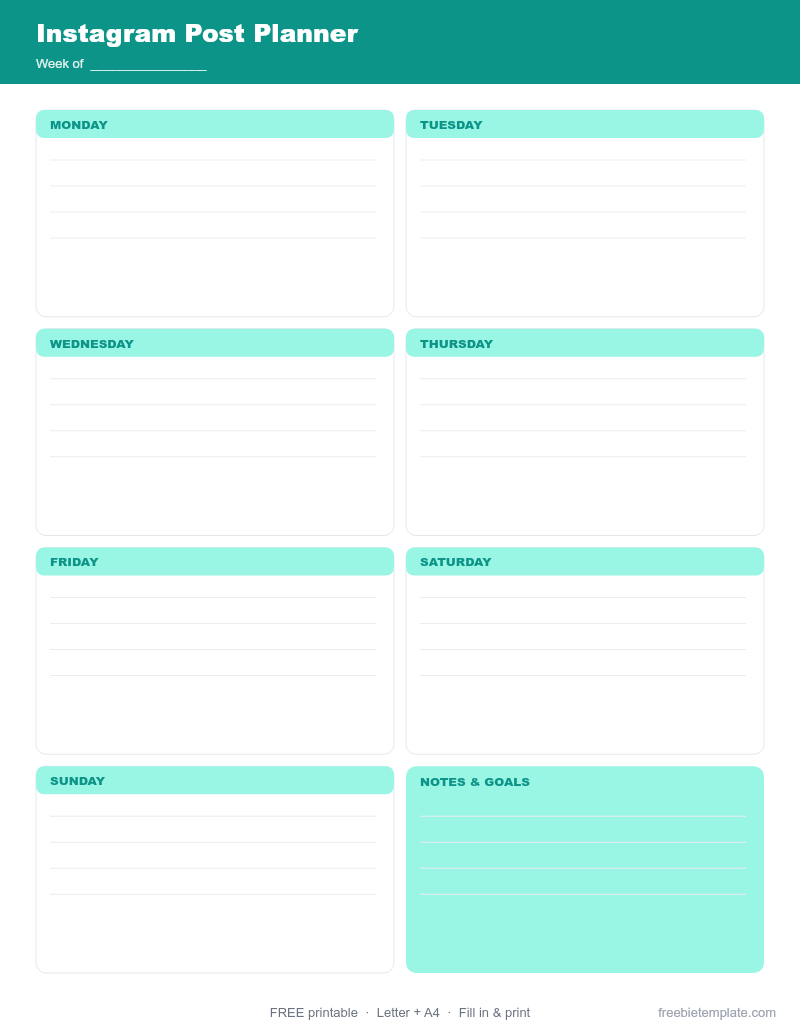 Instagram Post Planner