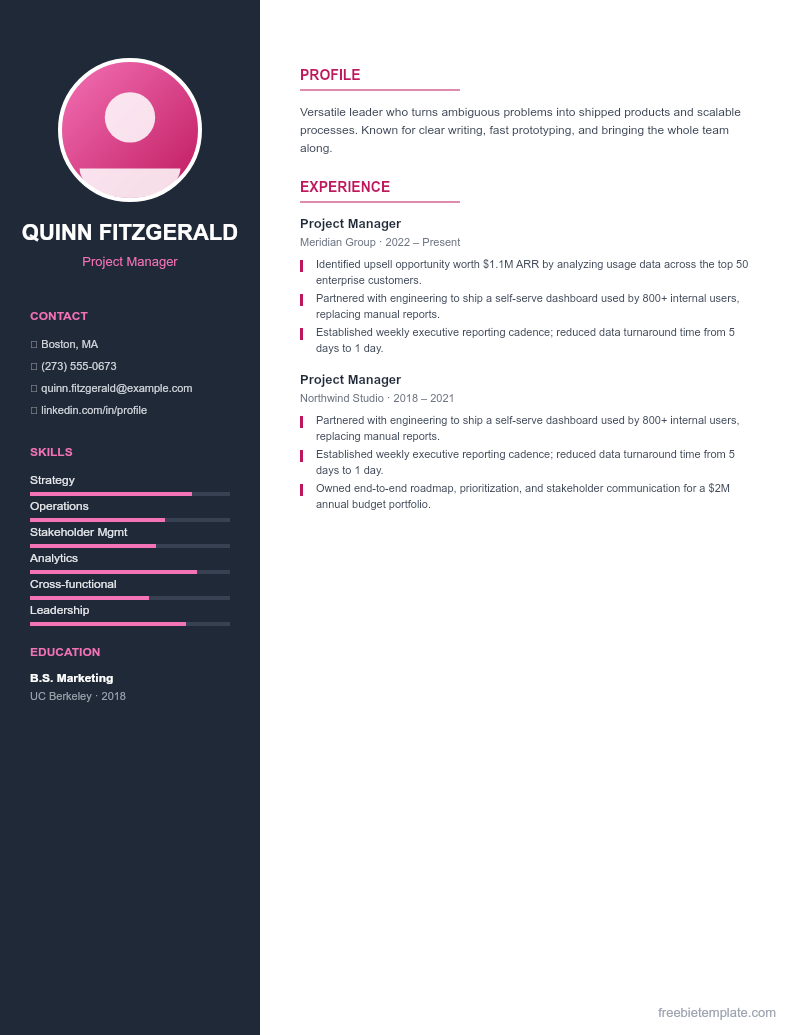 Modern Two-Column Resume
