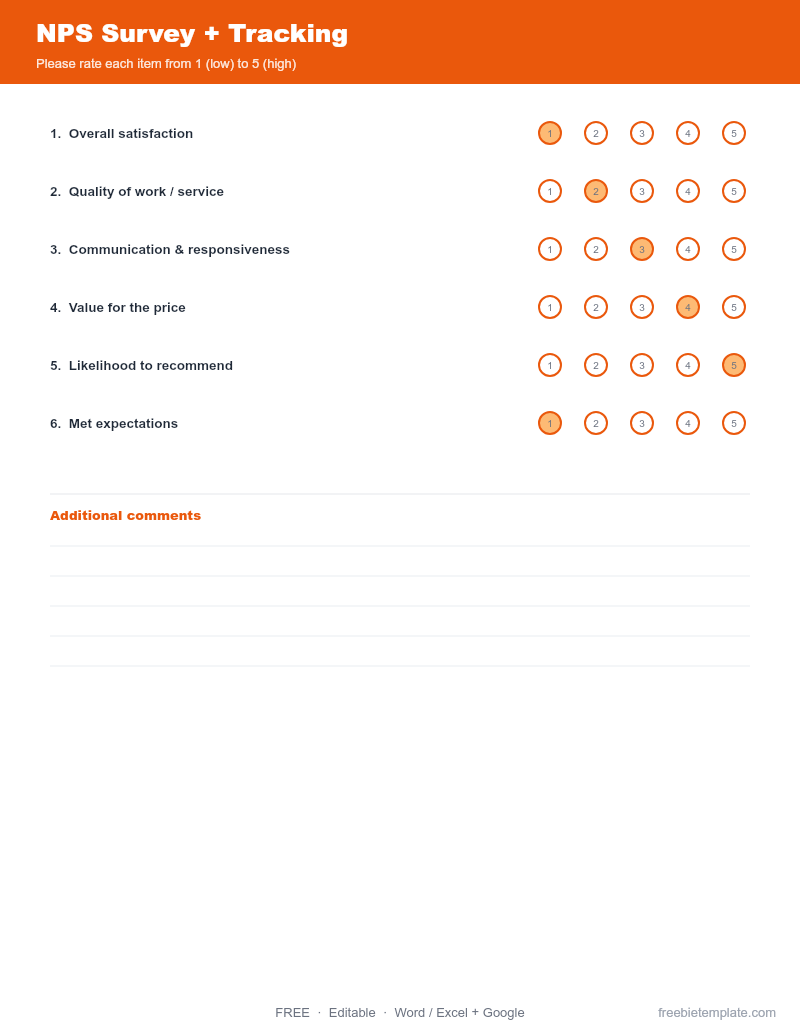 NPS Survey + Tracking preview