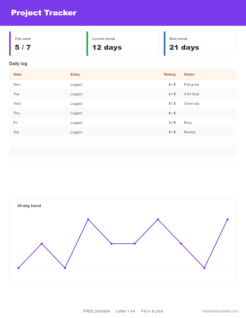 Project Tracker preview