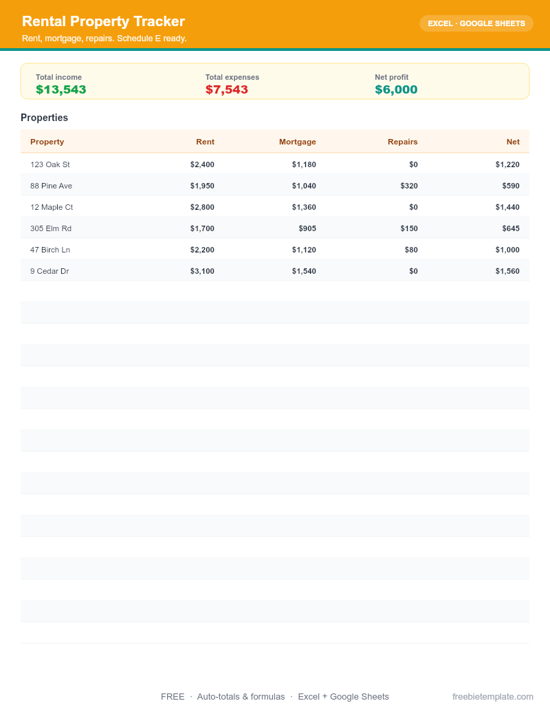 Rental Property Tracker preview