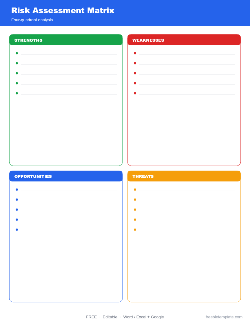 Risk Assessment Matrix preview