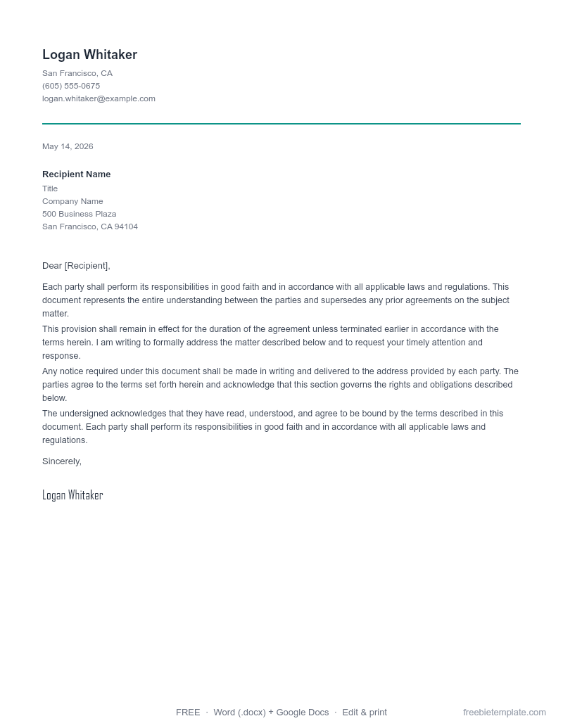 Salary Negotiation Letter preview