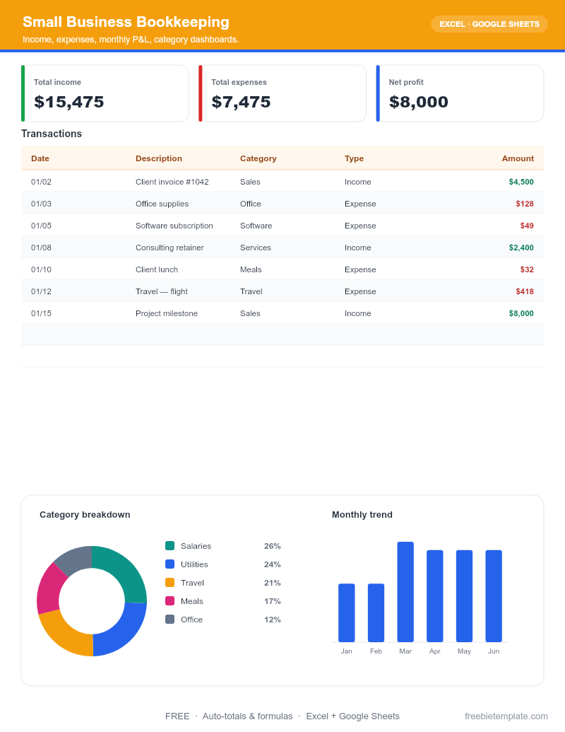 Small Business Bookkeeping preview