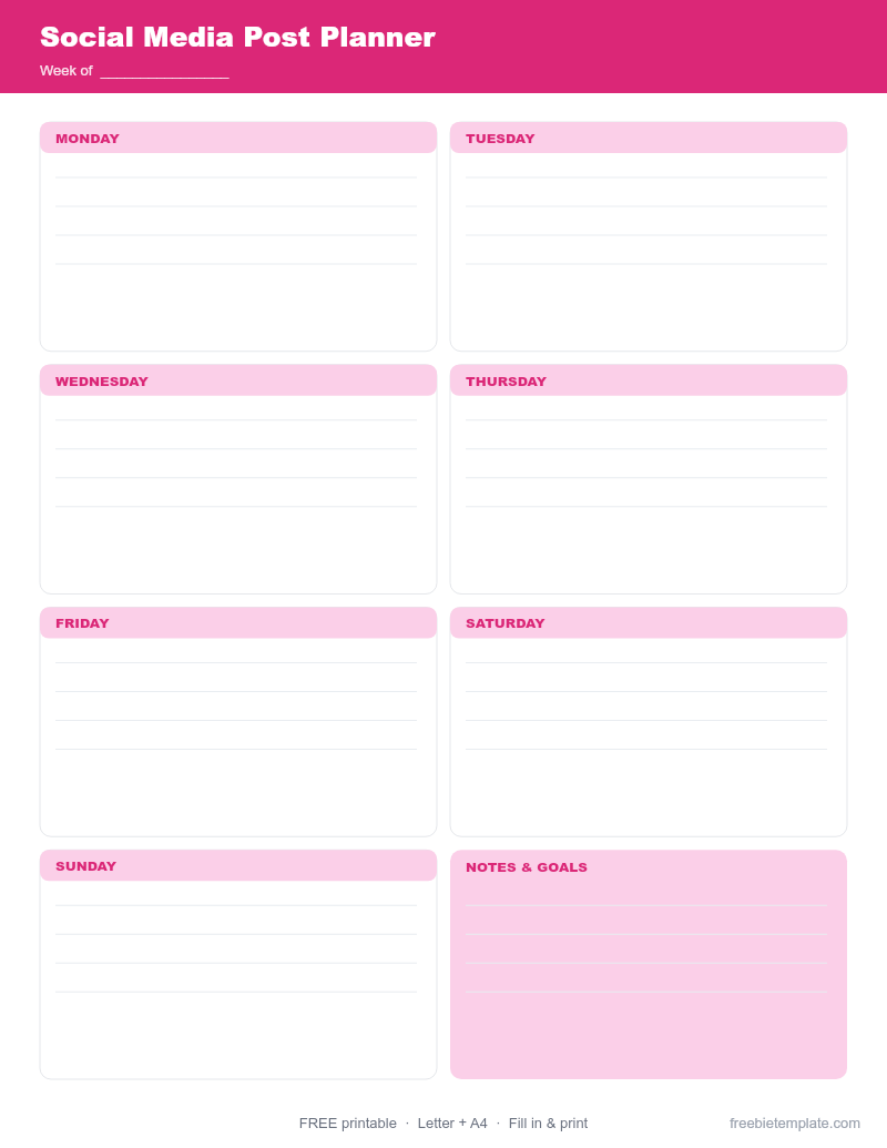 Social Media Post Planner