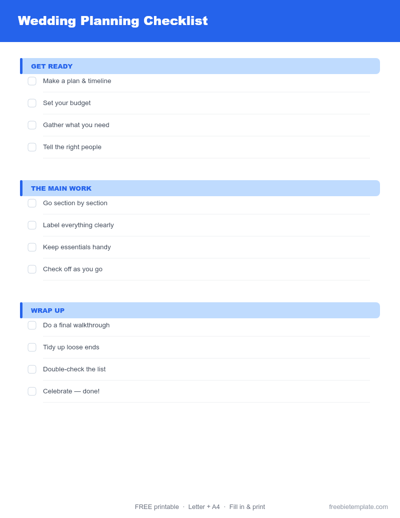 Wedding Planning Checklist preview